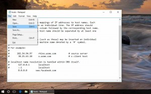 How to edit modify the Hosts file windows 10, windows 8.1, or windows 8?