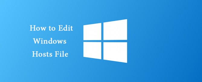 How to edit modify the Hosts file windows?